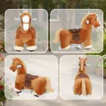 Qaba 6V Battery Powered Ride on Horse with Music, Forward, Foot Pedal, Soft Touch, Washable Cover, for 1.5-5 Years Old - Image 9