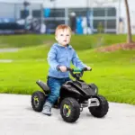 6V Kids ATV Ride-On 4-Wheeler Electric Quad Battery Powered Vehicle with Forward Reverse Switch Black - Image 2