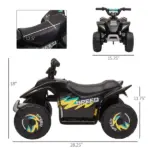 6V Kids ATV Ride-On 4-Wheeler Electric Quad Battery Powered Vehicle with Forward Reverse Switch Black - Image 3