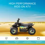 6V Kids ATV Ride-On 4-Wheeler Electric Quad Battery Powered Vehicle with Forward Reverse Switch Black - Image 4