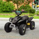 6V Kids ATV Ride-On 4-Wheeler Electric Quad Battery Powered Vehicle with Forward Reverse Switch Black - Image 10