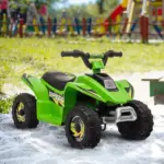 Aosom 6V Kids ATV Ride-On Electric Quad Battery Powered Vehicle with Forward Reverse Switch for Toddlers Green - Image 2