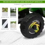 Aosom 6V Kids ATV Ride-On Electric Quad Battery Powered Vehicle with Forward Reverse Switch for Toddlers Green - Image 7