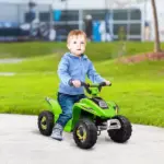 Aosom 6V Kids ATV Ride-On Electric Quad Battery Powered Vehicle with Forward Reverse Switch for Toddlers Green - Image 9