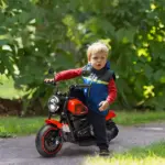 6V Ride-on Motorcycle for Kids with Training Wheels Red Battery-Operated Motorbike Single-Button Start - Image 2