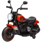6V Ride-on Motorcycle for Kids with Training Wheels Red Battery-Operated Motorbike Single-Button Start - Image 11