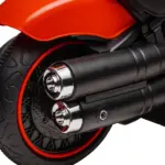 6V Ride-on Motorcycle for Kids with Training Wheels Red Battery-Operated Motorbike Single-Button Start - Image 9