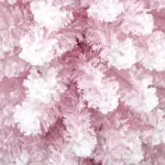 HOMCOM 7' Decorated Christmas Tree Snow Flocked Artificial Christmas Tree with Pencil Shape, Realistic Branches, Pink - Image 8