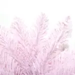 HOMCOM 7' Decorated Christmas Tree Snow Flocked Artificial Christmas Tree with Pencil Shape, Realistic Branches, Pink - Image 9