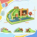 7 in 1 Inflatable Water Slide Bounce House with 750W Air Blower - Image 2