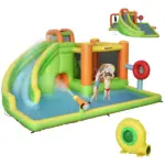 7 in 1 Inflatable Water Slide Bounce House with 750W Air Blower
