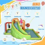 7 in 1 Inflatable Water Slide Bounce House with 750W Air Blower - Image 3