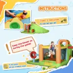 7 in 1 Inflatable Water Slide Bounce House with 750W Air Blower - Image 6
