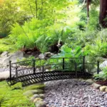 7' Metal Arch Garden Bridge Arc Footbridge with Side Railings Decorative Scrollwork, Black - Image 10