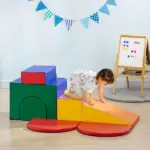 7-Piece Baby Soft Play Equipment, Multicolored Toddler Climber, Easy-to-Clean Surface, Creativity Climbing Toy - Image 2