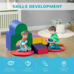 7-Piece Baby Soft Play Equipment, Multicolored Toddler Climber, Easy-to-Clean Surface, Creativity Climbing Toy - Image 4