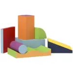 7 Piece Soft Climb and Crawl Activity Play Set for Toddlers