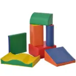 7 Piece Kids Soft Play Blocks, Foam Climb and Crawl Gym Toy, Building and Stacking Blocks
