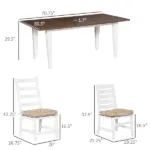 Outsunny 7 Piece Patio Dining Set with Umbrella Hole, Aluminum Outdoor Furniture Set with 6 Chairs and Cushions for Garden, Backyard, or Poolside - Image 3