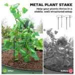 Outsunny 7' x 3' x 1' Raised Garden Bed Set, 2PCS Raised Beds for Gardening with Metal Plant Stakes, Green - Image 5