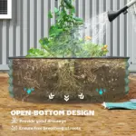 Outsunny 7' x 3' x 1' Raised Garden Bed Set, 2PCS Raised Beds for Gardening with Metal Plant Stakes, Green - Image 7
