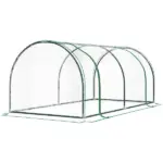 Outsunny 6.6 x 3.3 x 2.6 Ft Mini Greenhouse with 4 Zippered Doors and PVC Cover
