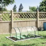 Outsunny 6.6 x 3.3 x 2.6 Ft Mini Greenhouse with 4 Zippered Doors and PVC Cover - Image 8
