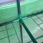 Outsunny 7' x 3' x 7' Lean to Greenhouse, Walk-In Green House, Plant Nursery with 2 Roll-up Doors and Windows, PE Cover and 3 Wire Shelves, Green - Image 9
