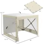 Outsunny 7' x 8' Pop Up Canopy Tent, Camping Tent Sun Shade Shelter with Curtains, Nettings and Carrying Bag, UV-Resistant - Image 3