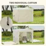 Outsunny 7' x 8' Pop Up Canopy Tent, Camping Tent Sun Shade Shelter with Curtains, Nettings and Carrying Bag, UV-Resistant - Image 5