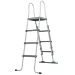 Outsunny 70" Above Ground Swimming Pool Ladder, A-Frame Deck Ladder with Top Platform, Non-slip Steps and Rounded Handrails for 48" Pool Wall Height - Image 11