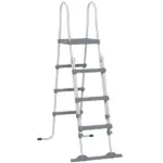 Outsunny 70" Above Ground Swimming Pool Ladder, A-Frame Deck Ladder with Top Platform, Non-slip Steps and Rounded Handrails for 48" Pool Wall Height