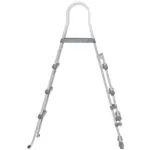 Outsunny 70" Above Ground Swimming Pool Ladder, A-Frame Deck Ladder with Top Platform, Non-slip Steps and Rounded Handrails for 48" Pool Wall Height - Image 7