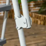 Outsunny 70" Above Ground Swimming Pool Ladder, A-Frame Deck Ladder with Top Platform, Non-slip Steps and Rounded Handrails for 48" Pool Wall Height - Image 9