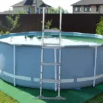 Outsunny 70" Above Ground Swimming Pool Ladder, A-Frame Deck Ladder with Top Platform, Non-slip Steps and Rounded Handrails for 48" Pool Wall Height - Image 10