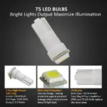 70 Piece T5 T10 5050 SMD 12V LED Instrument Cluster Bulb Set - Image 18