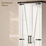 HOMCOM 71 Inch Pantry Cabinet, Kitchen Storage Cabinet with Adjustable Shelves, Barn Doors and Drawer for Dining Room, White - Image 6
