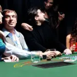 Soozier 72" Foldable Poker Table Portable Blackjack Table for 7 Players with Chip Cup Holder Green Felt - Image 2