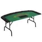 Soozier 72" Foldable Poker Table Portable Blackjack Table for 7 Players with Chip Cup Holder Green Felt - Image 11