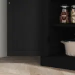 72" Freestanding Kitchen Pantry Cabinet Black with Doors and Shelves Food Storage - Image 8