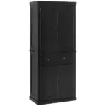 HOMCOM 72" Freestanding Kitchen Pantry Cabinet Storage with Doors Black - Image 11