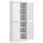 72" Kitchen Cabinet, Pantry Storage Cabinet with Doors and Shelves, Freestanding Food Pantry Cabinet, White - Image 11