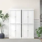 72" Kitchen Cabinet, Pantry Storage Cabinet with Doors and Shelves, Freestanding Food Pantry Cabinet, White - Image 9
