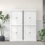 HOMCOM 72 Inch Kitchen Pantry Cabinet Storage with Doors and Shelves Elegant Kitchen Storage, White - Image 9