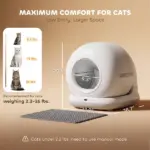 PawHut 72L Automatic Litter Box, Self Cleaning Litter Box, App Control, Odor and Noise Control, Safety Sensors, Deodorant Gel - Image 2