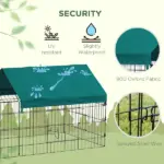 PawHut 73" Small Animal Playpen with Roof for Rabbits, Chicken, Chinchillas - Image 4