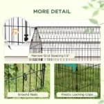 PawHut 73" Small Animal Playpen with Roof for Rabbits, Chicken, Chinchillas - Image 7