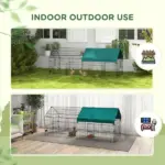 PawHut 73" Small Animal Playpen with Roof for Rabbits, Chicken, Chinchillas - Image 8