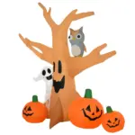 7.5' Tall Outdoor Lighted Inflatable Halloween Decoration, Waterproof Haunted Tree with Owl, Ghost and Pumpkins for Garden, Lawn and Party Decor - Image 11