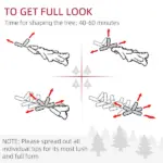 7.5ft Artificial Snow Christmas Tree with Frosted Branches LED Lights Steel Base for Festive Home Decor - Image 7